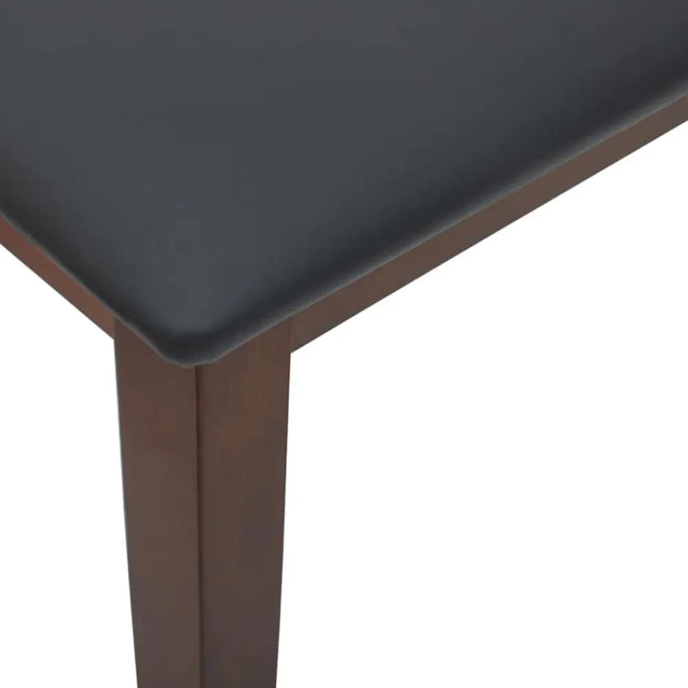vidaXL Banco 90 cm Madera Maciza Marrón Caucho Marrón y oscuro Sale