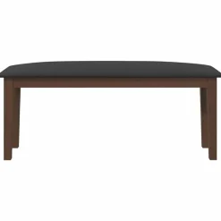 vidaXL Bancos-Banco 110 cm madera maciza marrón caucho