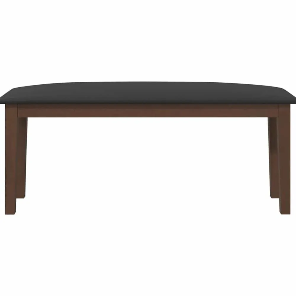 vidaXL Bancos-Banco 110 cm madera maciza marrón caucho