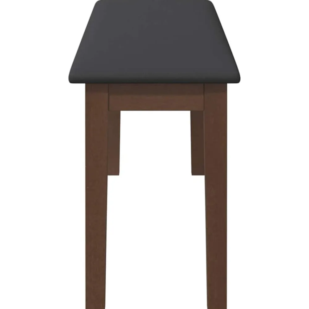vidaXL Bancos-Banco 110 cm madera maciza marrón caucho