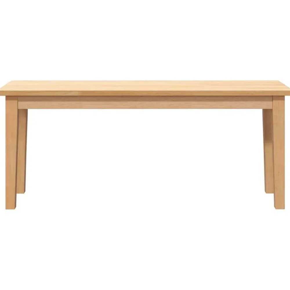 vidaXL Bancos-Banco 110 cm Madera Maciza Caucho