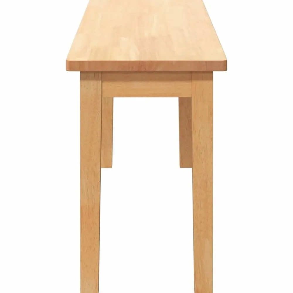 vidaXL Bancos-Banco 110 cm Madera Maciza Caucho