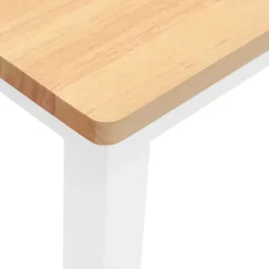 vidaXL Bancos-Banco 90 cm madera maciza caucho blanco