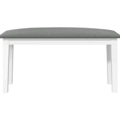 vidaXL Bancos-Banco 90 cm madera maciza caucho blanco