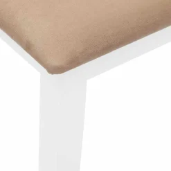 vidaXL Bancos-Banco 90 cm madera maciza caucho blanco