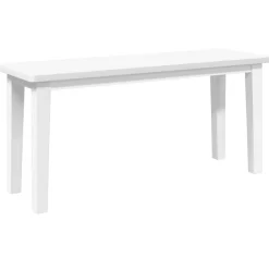 vidaXL Bancos-Banco 90 cm madera maciza caucho blanco
