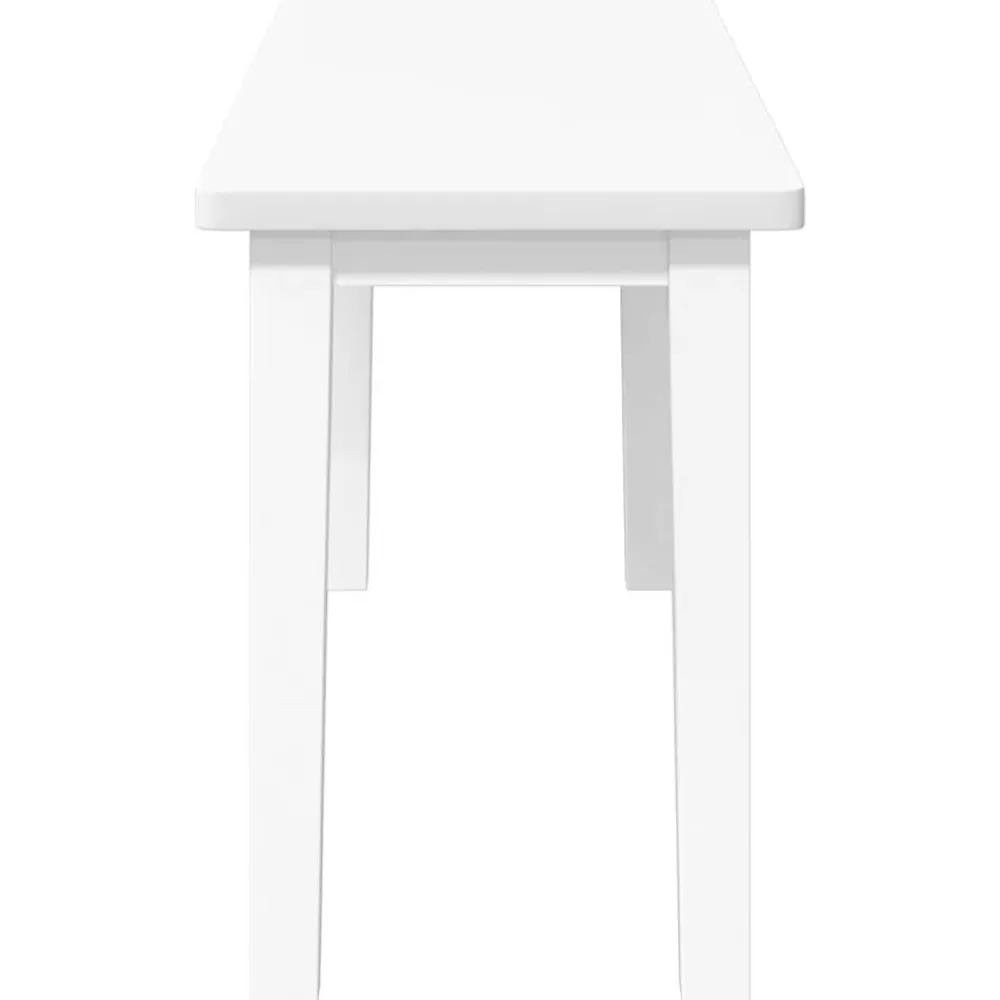 vidaXL Bancos-Banco 90 cm madera maciza caucho blanco