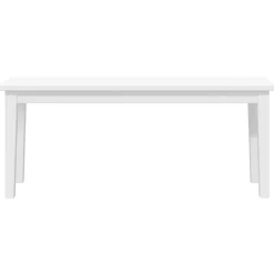 vidaXL Banco 110 cm madera maciza caucho Blanco Best