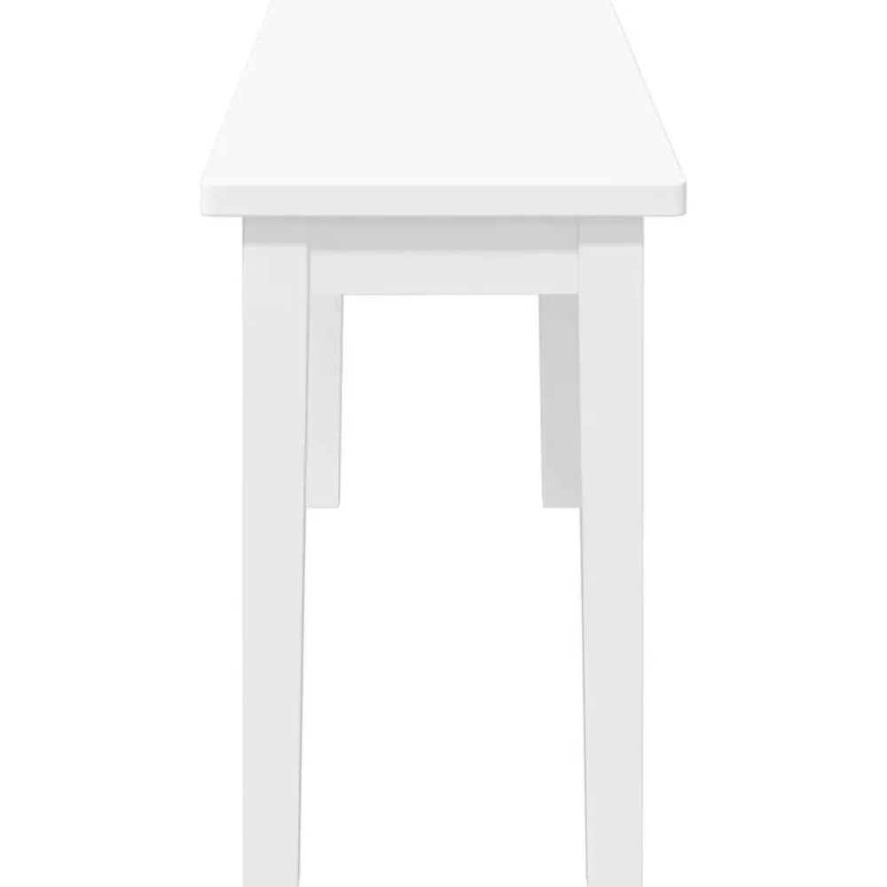 vidaXL Banco 110 cm madera maciza caucho Blanco Best