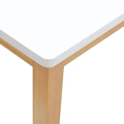 vidaXL Banco 90 cm Madera Maciza Caucho Natural y blanco Clearance