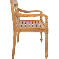 vidaXL Banco Batavia teca 120 cm Marr&oacute;n