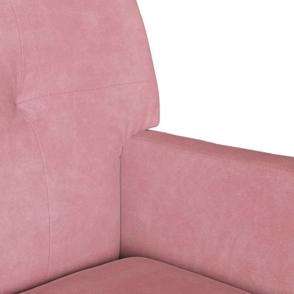 vidaXL Banco Chesterfield 112 x 65,5 x 75 cm Terciopelo Rosa Discount