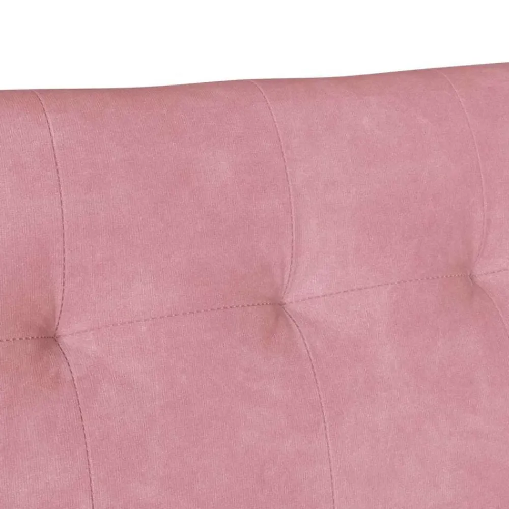 vidaXL Banco Chesterfield 112 x 65,5 x 75 cm Terciopelo Rosa Discount