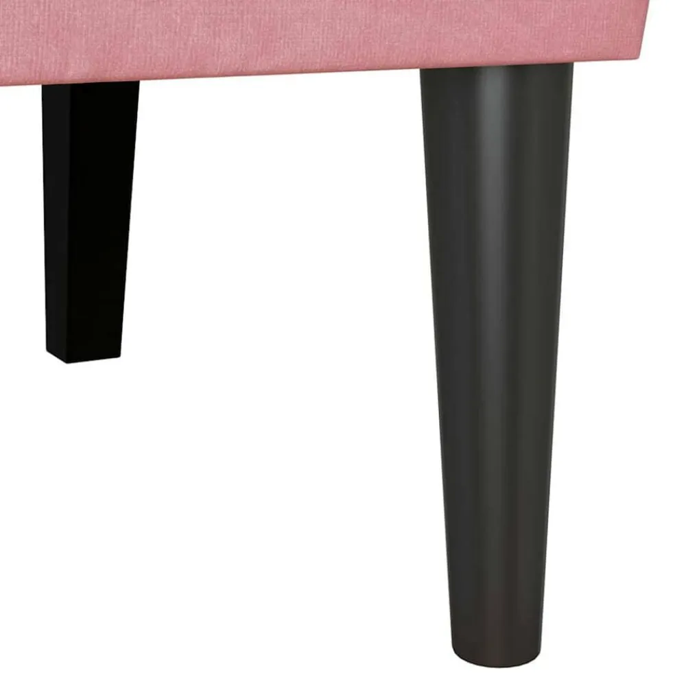 vidaXL Banco Chesterfield 112 x 65,5 x 75 cm Terciopelo Rosa Discount
