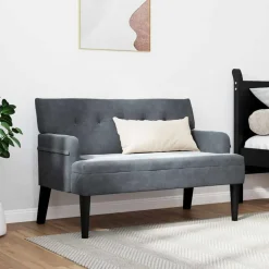 vidaXL Bancos-Banco Chesterfield 112 x 65,5 x 75 cm Terciopelo