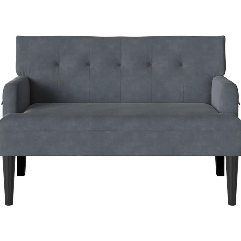vidaXL Bancos-Banco Chesterfield 112 x 65,5 x 75 cm Terciopelo