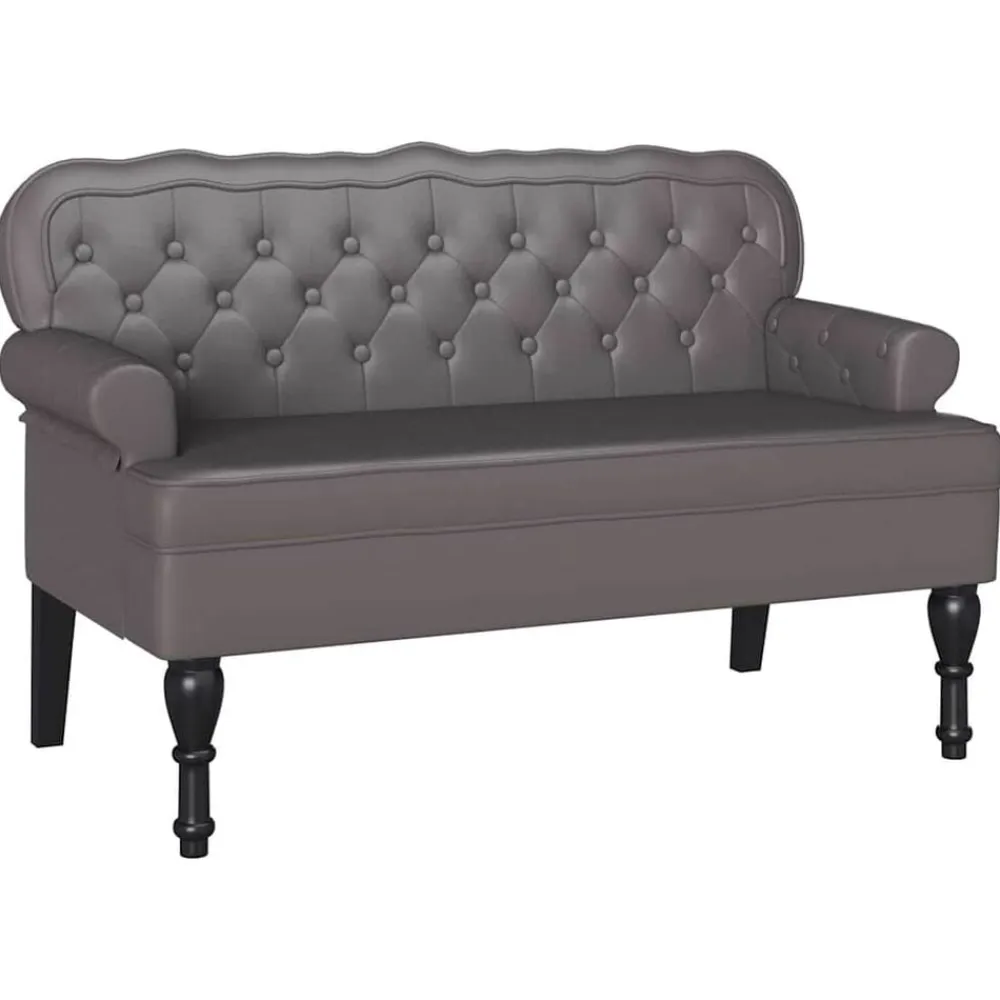 vidaXL Bancos-Banco Chesterfield 119,5 x 64,5 x 75 cm Cuero sintético
