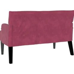 vidaXL Bancos-Banco Chesterfield Rojo vino 112 x 65,5 x 75 cm Terciopelo