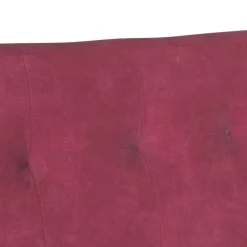 vidaXL Bancos-Banco Chesterfield Rojo vino 112 x 65,5 x 75 cm Terciopelo