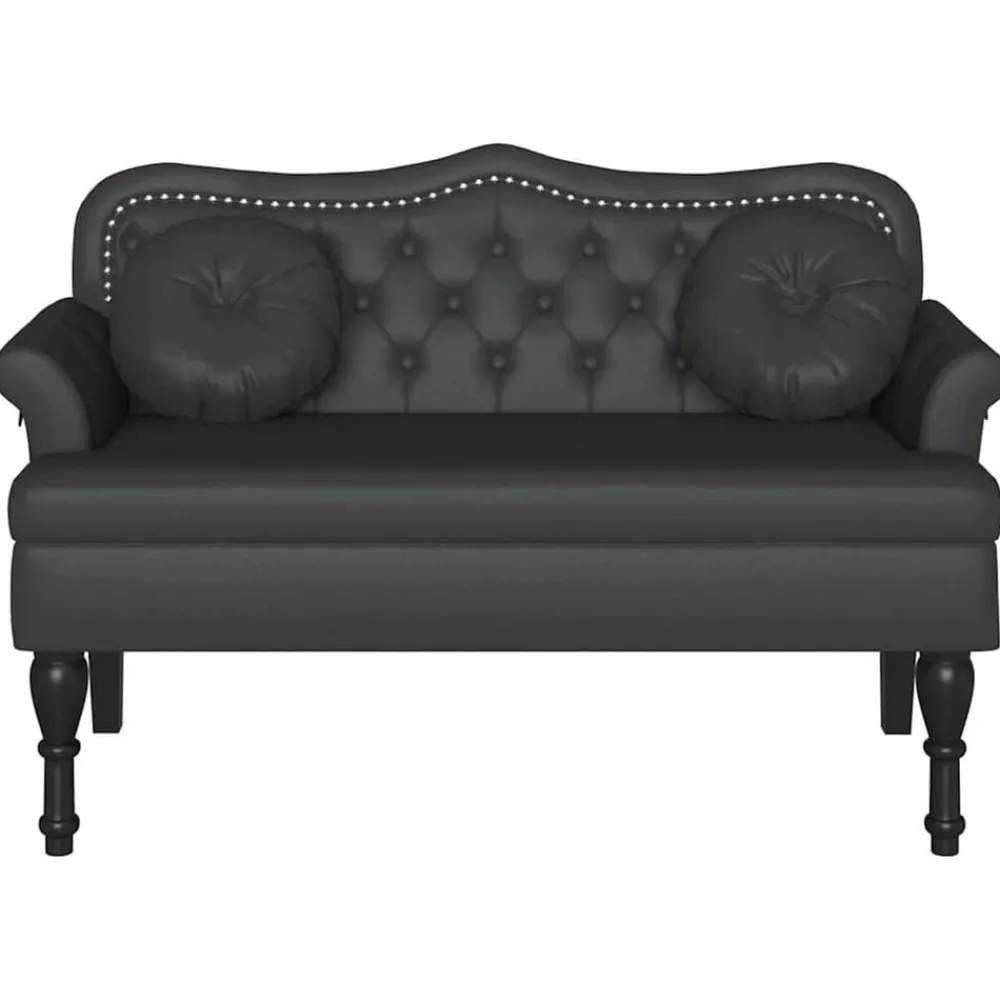 vidaXL Bancos-Banco Chesterfield 120.5 x 65 x 75 cm Cuero sintético
