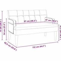 vidaXL Banco Chesterfield 112 x 65,5 x 75 cm Terciopelo Amarillo Sale