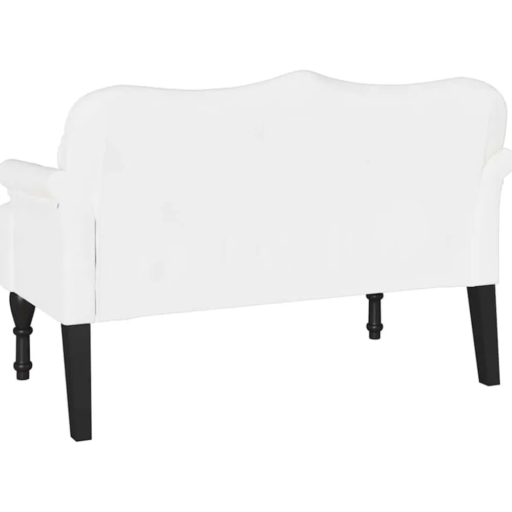 vidaXL Bancos-Banco Chesterfield con cojín 120.5 x 65 x 75 cm Cuero sintético