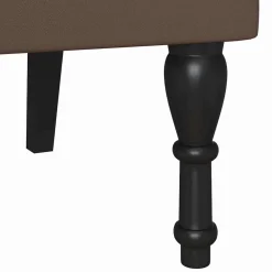 vidaXL Bancos-Banco Chesterfield Marrón 119,5 x 64,5 x 75 cm Cuero sintético