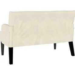 vidaXL Banco Chesterfield 112 x 65,5 x 75 cm Terciopelo Crema New