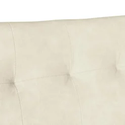vidaXL Banco Chesterfield 112 x 65,5 x 75 cm Terciopelo Crema New