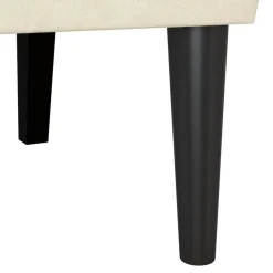 vidaXL Banco Chesterfield 112 x 65,5 x 75 cm Terciopelo Crema New