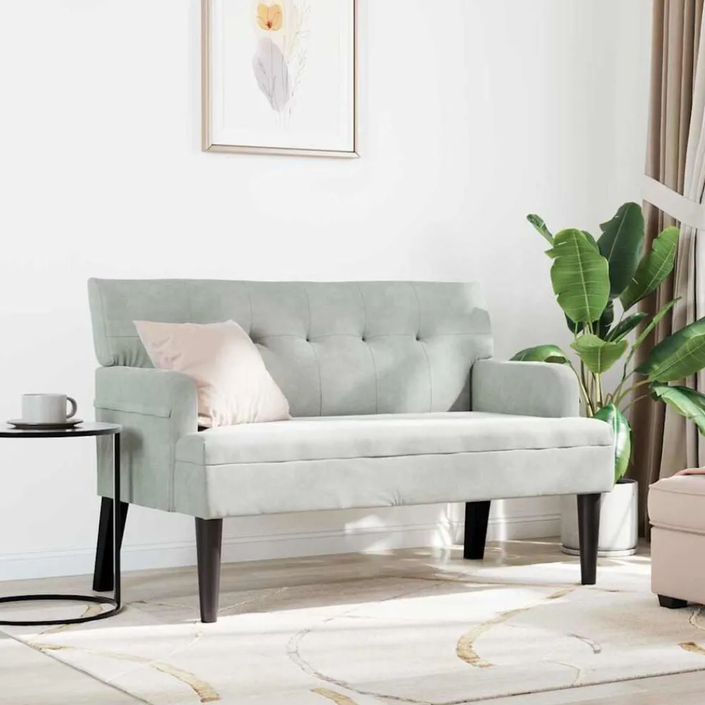 vidaXL Bancos-Banco Chesterfield 112 x 65,5 x 75 cm Terciopelo
