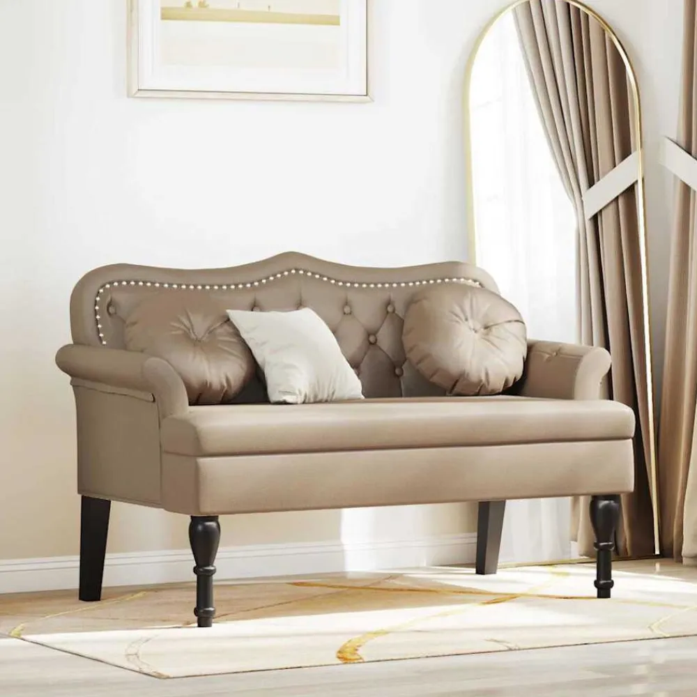 vidaXL Bancos-Banco Chesterfield 120.5 x 65 x 75 cm Cuero sintético