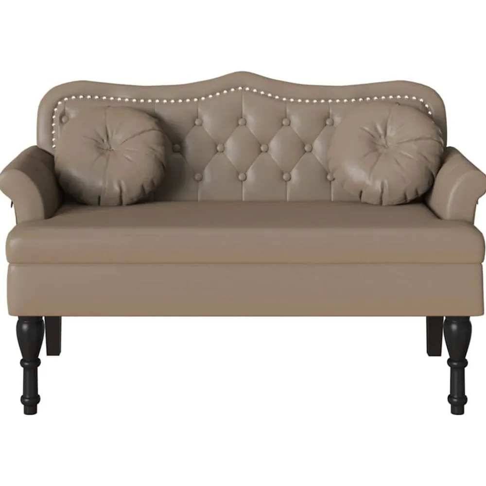 vidaXL Bancos-Banco Chesterfield 120.5 x 65 x 75 cm Cuero sintético