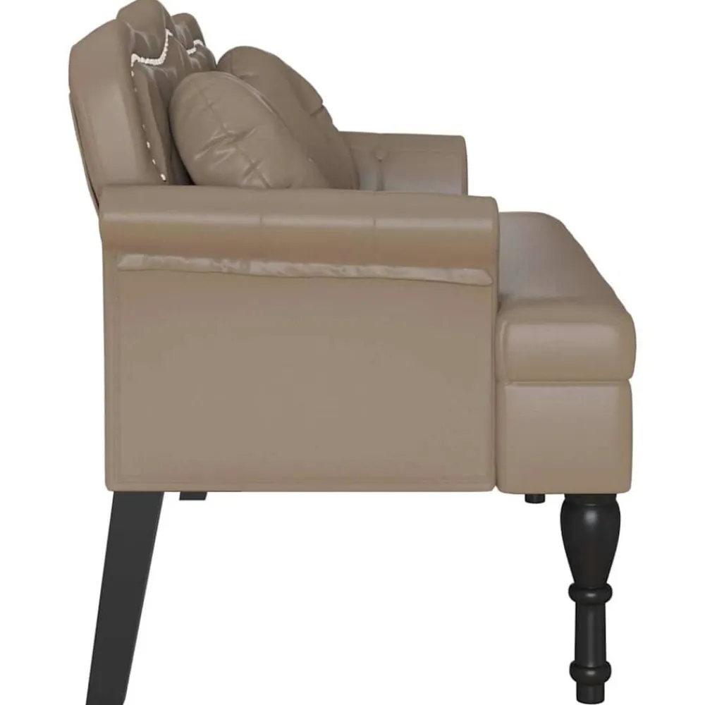vidaXL Bancos-Banco Chesterfield 120.5 x 65 x 75 cm Cuero sintético