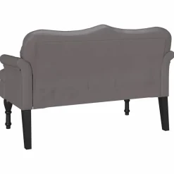 vidaXL Banco Chesterfield 120.5 x 65 x 75 cm Cuero sintético Gris Sale