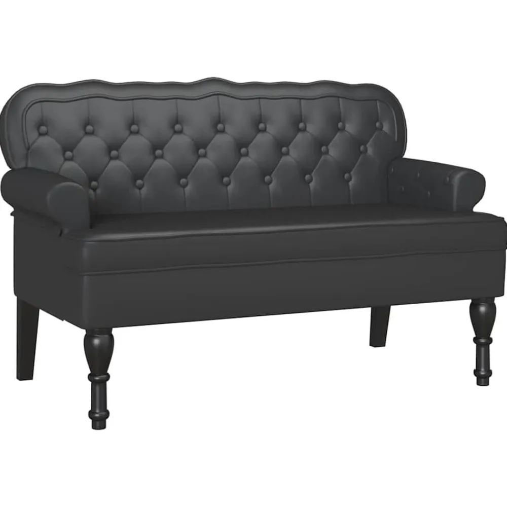 vidaXL Bancos-Banco Chesterfield 119,5 x 64,5 x 75 cm Cuero sintético