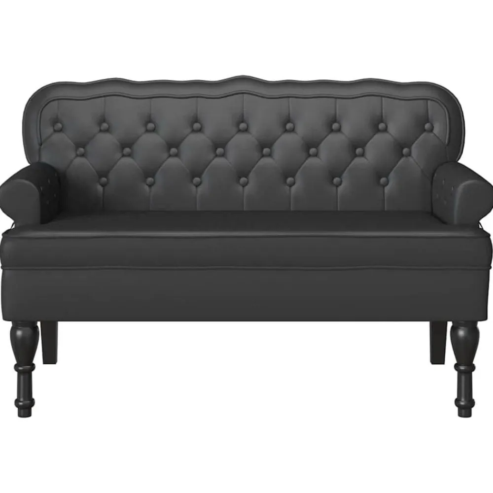 vidaXL Bancos-Banco Chesterfield 119,5 x 64,5 x 75 cm Cuero sintético