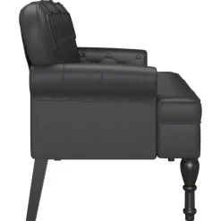 vidaXL Bancos-Banco Chesterfield 119,5 x 64,5 x 75 cm Cuero sintético