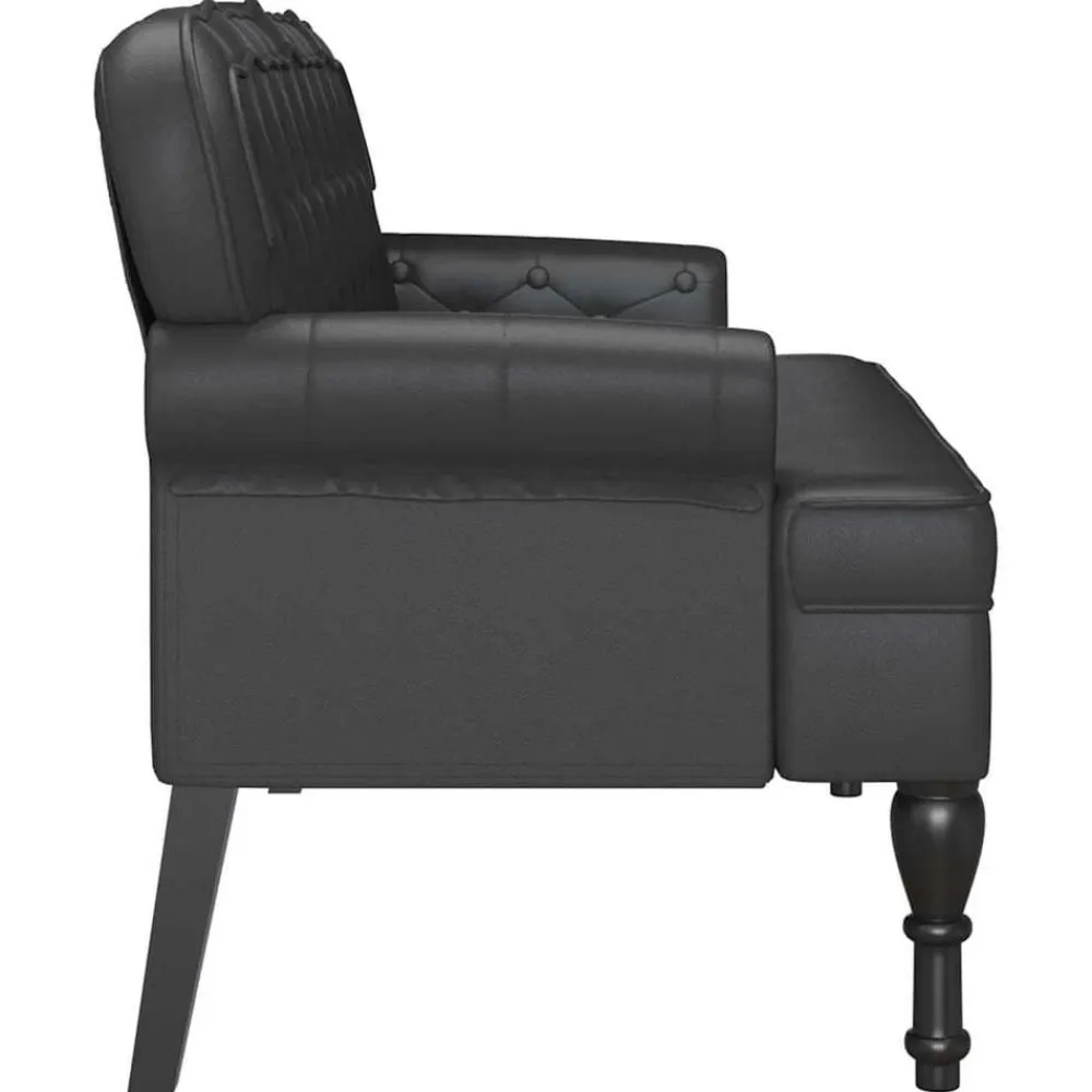 vidaXL Bancos-Banco Chesterfield 119,5 x 64,5 x 75 cm Cuero sintético