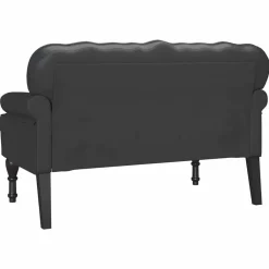 vidaXL Bancos-Banco Chesterfield 119,5 x 64,5 x 75 cm Cuero sintético