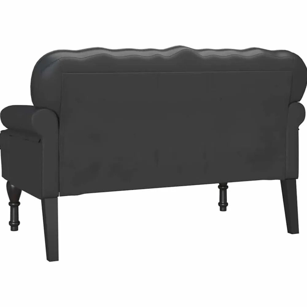 vidaXL Bancos-Banco Chesterfield 119,5 x 64,5 x 75 cm Cuero sintético