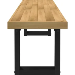 vidaXL Bancos-Banco comedor NOAIN patas forma U madera maciza pino