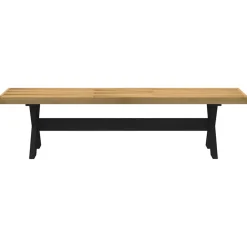 vidaXL Bancos-Banco comedor NOAIN patas forma X madera maciza pino