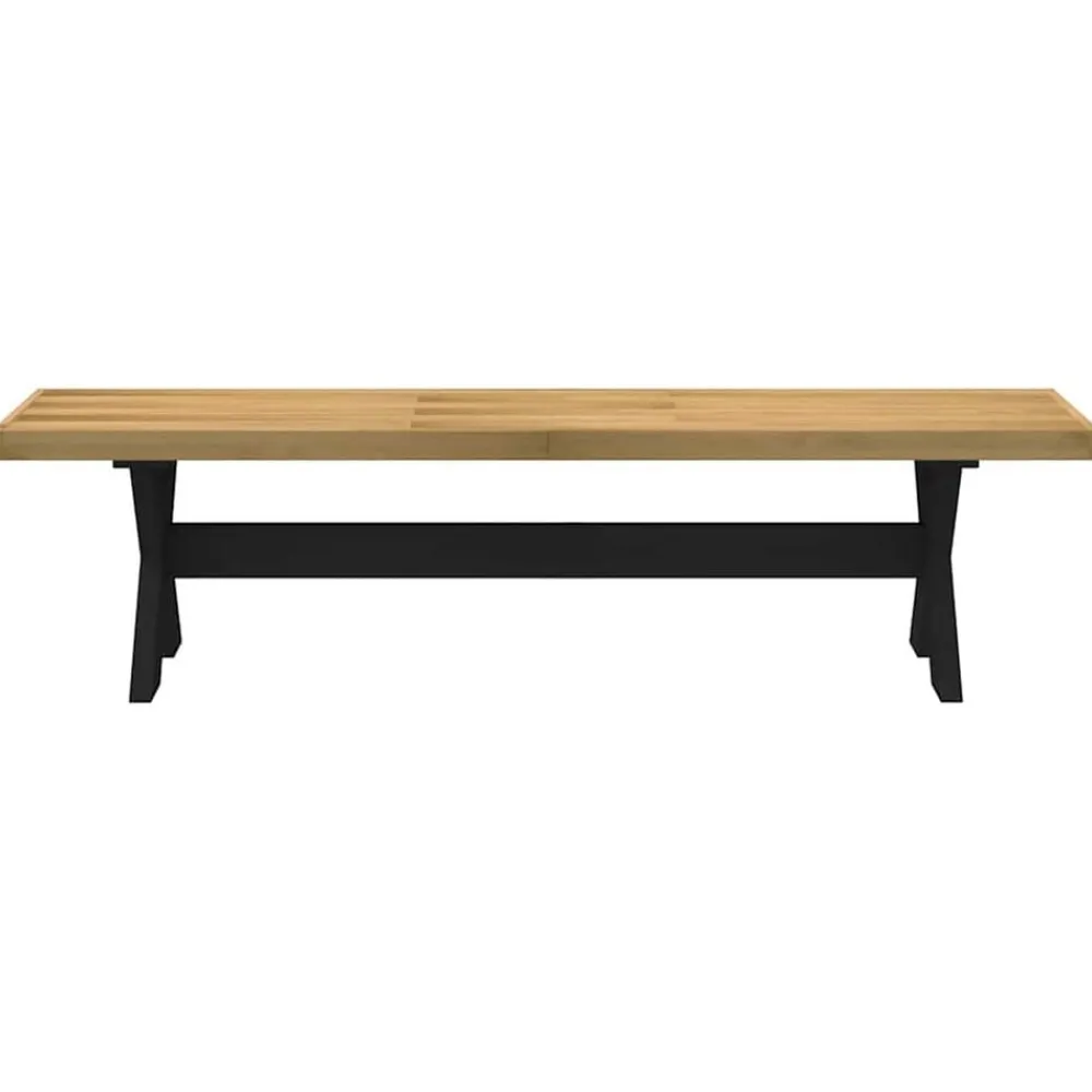 vidaXL Bancos-Banco comedor NOAIN patas forma X madera maciza pino