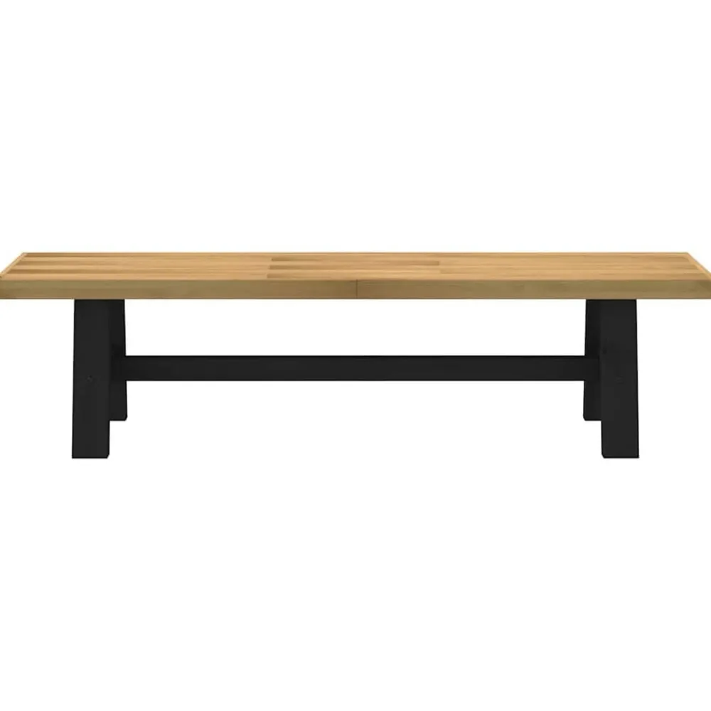 vidaXL Bancos-Banco comedor NOAIN patas forma A madera maciza pino