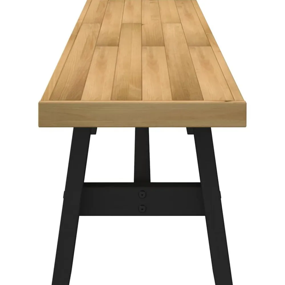 vidaXL Bancos-Banco comedor NOAIN patas forma A madera maciza pino