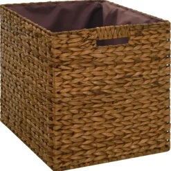 vidaXL Banco con 2 cestas hierba marina 71x40x42 cm marrón Marrón Online