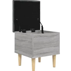 vidaXL Banco con almacenaje madera ingeniería 42x42x46 cm Gris sonoma