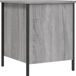 vidaXL Banco con almacenaje madera ingeniería 40x42,5x50cm Gris sonoma Best