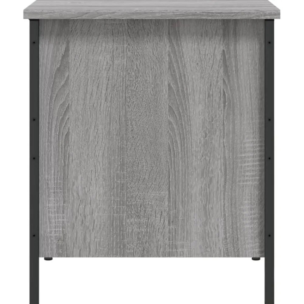 vidaXL Banco con almacenaje madera ingeniería 40x42,5x50cm Gris sonoma Best